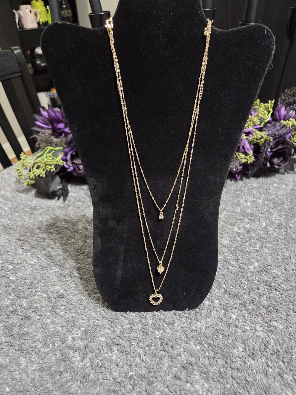 torrid Rose Gold Layered Heart Pendant Necklace